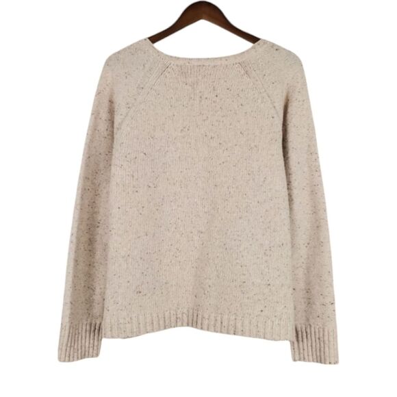 J. CREW FACTORY Donegal Lambswool Blend Sweater With Shimmer Stripes Size L - Picture 2 of 5